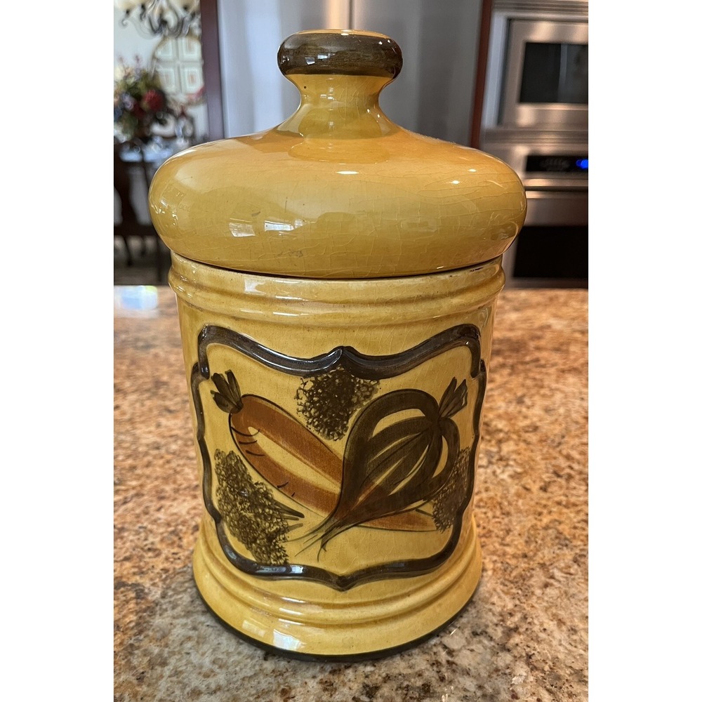 VTG‎ Cookie Jar Canister California LOS ANGELES POTTERIES USA Hand Painted 1962